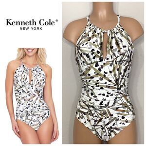 New. Kenneth Cole jungle print swimsuit. Normally $139